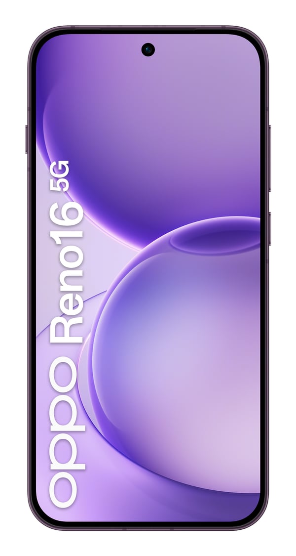 OPPO Reno16 5G Purple Black Box 16,1 cm (6.32") Dual SIM Android 16.0 USB Type-C 8 GB 512 GB 6000 mAh Lilla