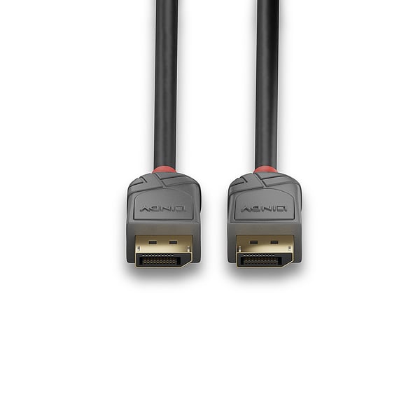 Lindy 36481 DisplayPort-kaapeli 1 m Musta, Harmaa