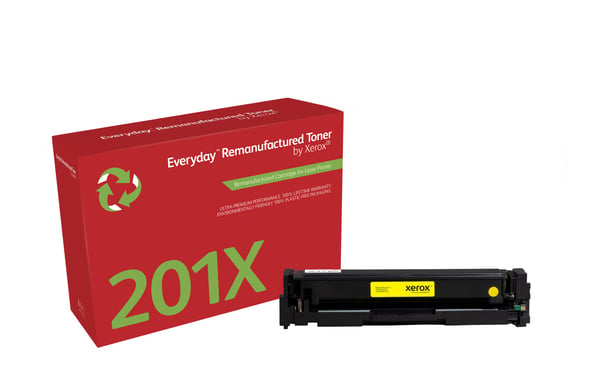 Everyday™ Keltainen Remanufactured Toner by Xerox compatible with HP 201X (CF402X), High capacity