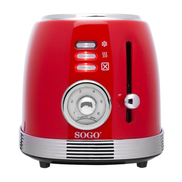 Sogo TOS-SS-5460 brødrister 6 2 skive(r) 850 W Rød