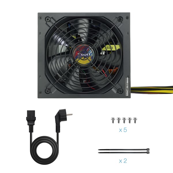 TooQ TQAPOLO-650SP enhed til strømforsyning 650 W 20+4 pin ATX ATX Sort