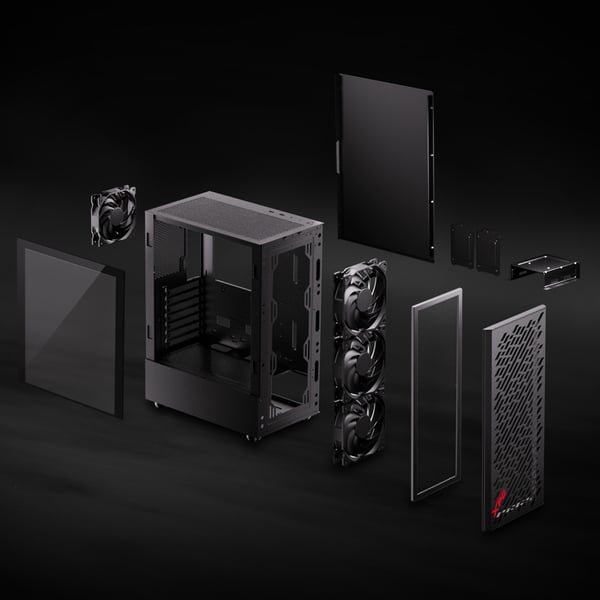 XPG VALOR AIR Midi Tower Musta