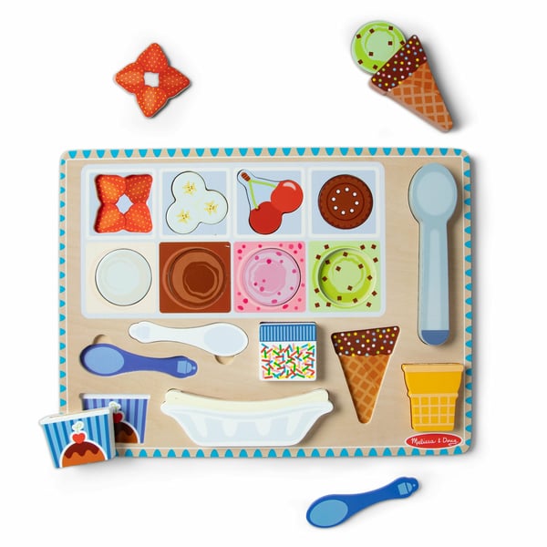Melissa & Doug Ice Cream Kuviopalapeli 16 kpl Ruoka & juomat