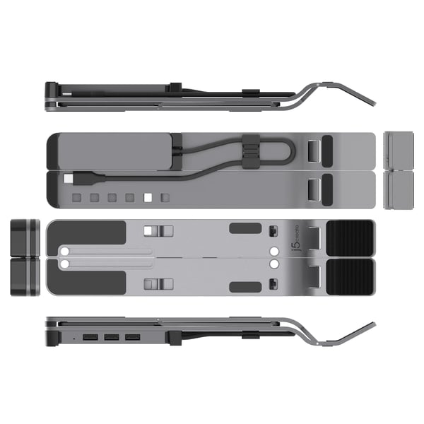 j5create JTS223-N Kannettavan teline USB™ 4-porttisella keskittimellä