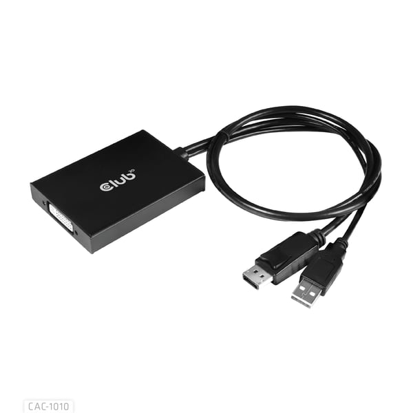 CLUB3D cac-1010 Displayport/usb DVI-I Daul link Sort, Hvid