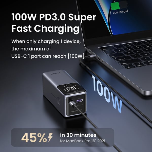 Ugreen 12000mAh 100W -pikalatausvaravirtalähde (35526B)