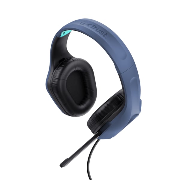 Trust GXT 415B Zirox Headset Ledningsført Spil Blå
