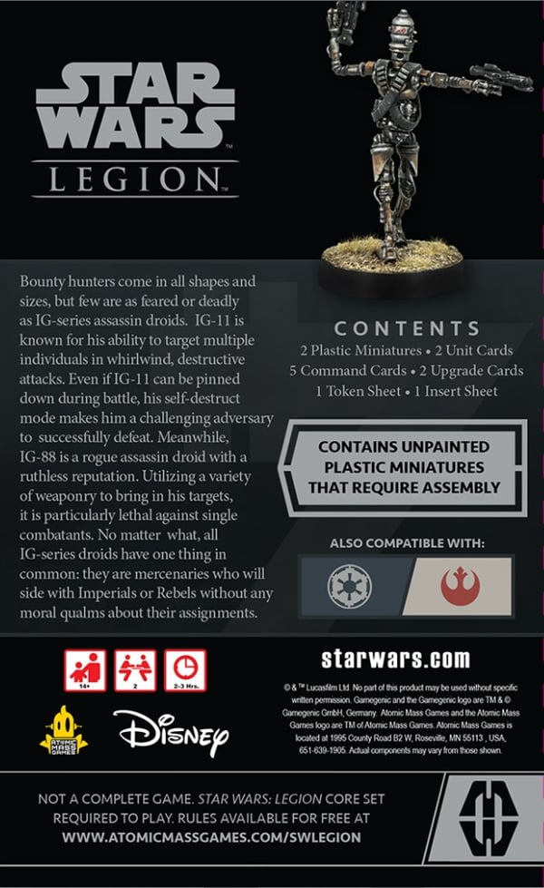 Asmodee Star Wars Legion: Ig-series Assassin Droids Udvidelsespakker til brætspil Krig