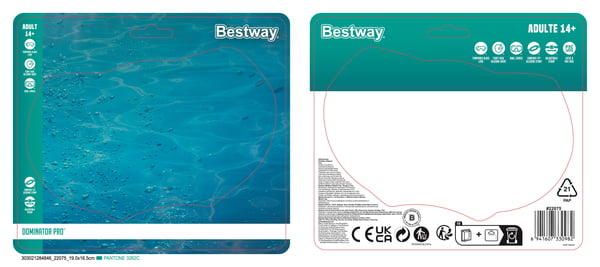 Bestway 22075 / 23 dykmasker Härdat glas Silikon Blandade färger Vuxen