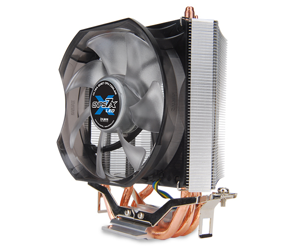 Zalman CNPS7X LED Tietokoneen jäähdytysjärjestelmä Suoritin Jäähdytin 9,2 cm Musta, Hopea