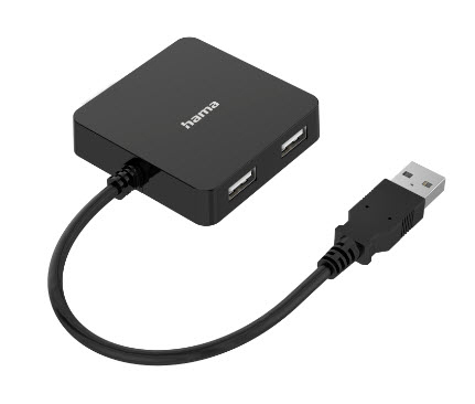 Hama 00300081 keskitin USB 2.0 Type-A 480 Mbit/s Musta