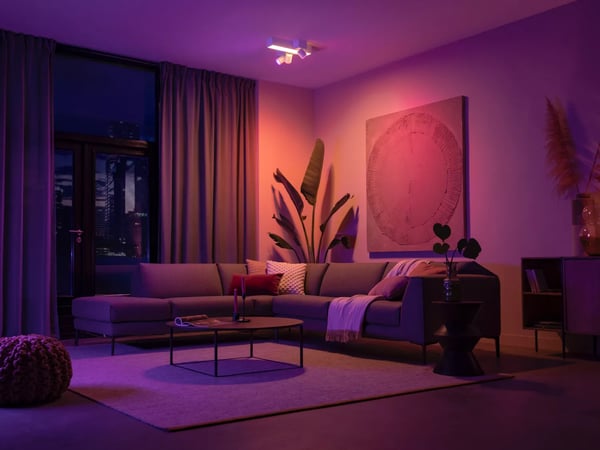 Philips Hue White and Color ambiance Centris loftslampe med 3 spots