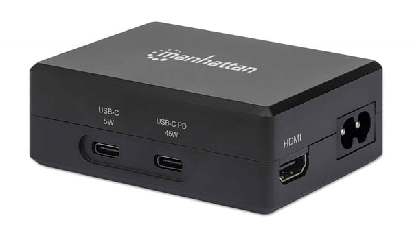 Manhattan 130554 dockningsstationer för bärbara datorer USB 3.2 Gen 1 (3.1 Gen 1) Type-C Svart