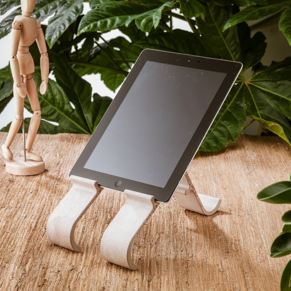 R-Go Tools Laptop- en tabletstandaard R-Go Treepod, ergonomisch en modulair, verstelbaar, biobased