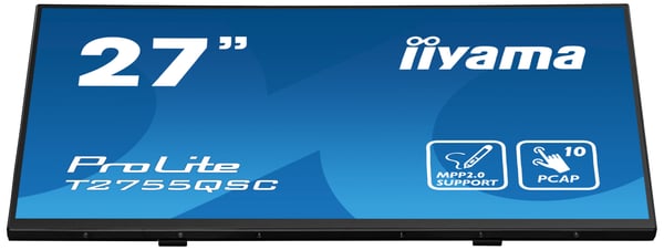 iiyama ProLite T2755QSC-B1 tietokoneen litteä näyttö 68,6 cm (27") 2560 x 1440 pikseliä Quad HD LCD Kosketusnäyttö Musta