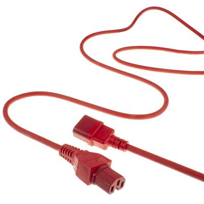 ACT AK5308 el-ledning Rød 2 m IEC C14 IEC C15