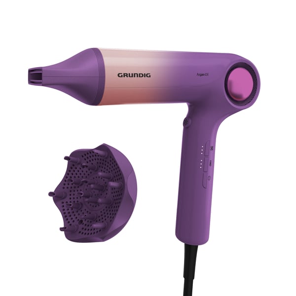 Grundig HD 9480 hiustenkuivain 1600 W Vaaleanpunainen, Purppura