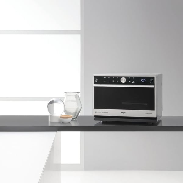 Whirlpool Supreme Chef MWSC 9133 SX Musta, Ruostumaton teräs Yhdistelmämikroaaltouuni Pöytämalli 33 L 1000 W