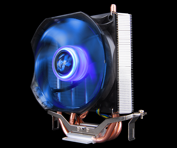 Zalman CNPS7X LED Tietokoneen jäähdytysjärjestelmä Suoritin Jäähdytin 9,2 cm Musta, Hopea