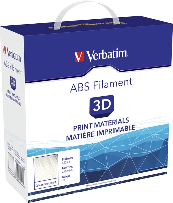 Verbatim 55015 3D print materiale ABS Transparent 1 kg