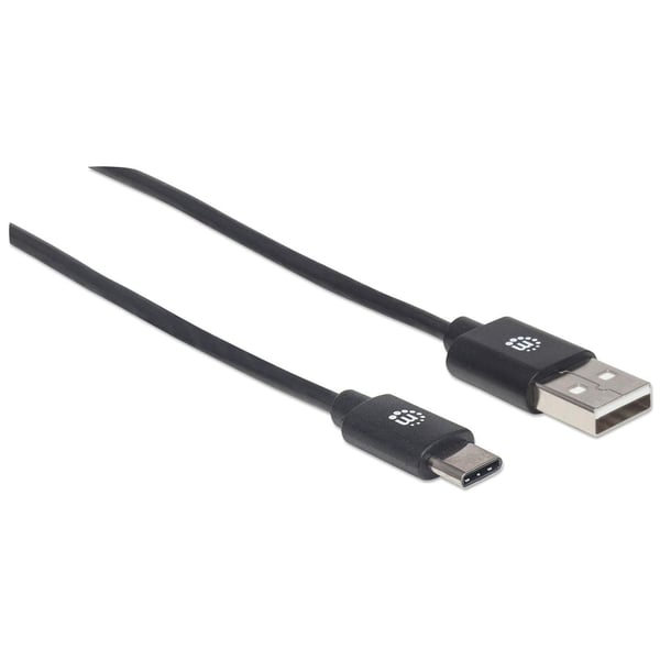 Manhattan 353298 USB-kabel USB 2.0 1 m USB C USB A 0,48 Gbit/sek. Sort