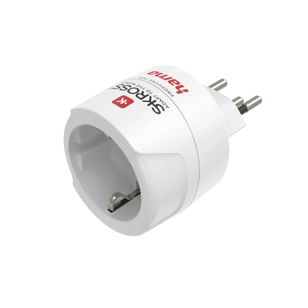 Hama 00223484 reseadaptrar Typ J Typ C (Europlug) Vit