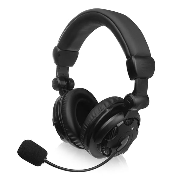 Ewent EW3564 hovedtelefoner/headset Ledningsført Opkald/musik Sort