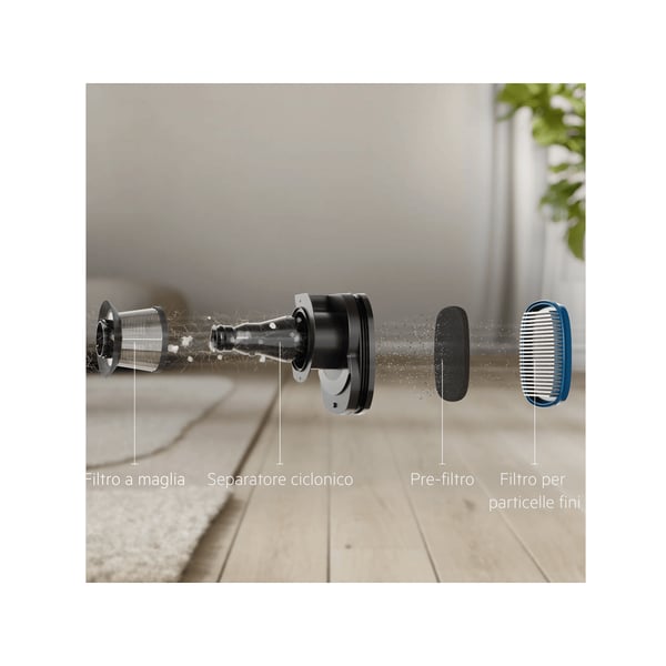 Electrolux EW82U1DB 2-in-1-varsi-imuri Akku Kuiva ja märkä Sykloninen Pussiton 85 W Sininen 4,3 ah