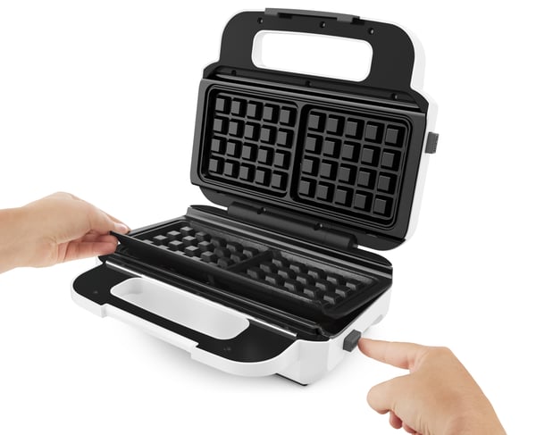 Tefal Snack XL SW7011 smörgåsgrill 850 W Vit, Rostfritt stål