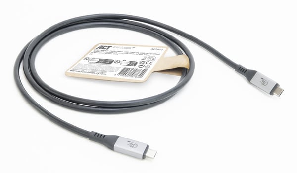 ACT AC7452 USB-kabel USB4 Gen 4x2 1,5 m USB C 80 Gbit/sek. 240 W Sort