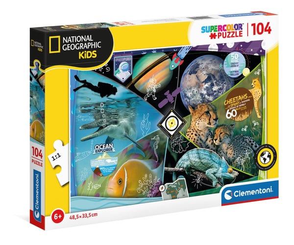 Clementoni National Geographic Kids - Explorers in training Puslespil 104 stk Uddannelse