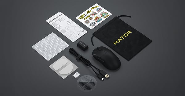 HATOR Quasar 3S Ultima 8K Wireless hiiri Pelaaminen Oikeakätinen RF Wireless + Bluetooth + USB Type-C Optinen 30000 DPI