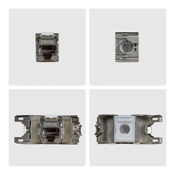 StarTech.com Skärmat Cat6a-keystone-kontaktdon, 10-pack RJ45 Ethernet-keystone-kontaktdon, STP Cat6a-vägguttag, 180-graders verktygsfritt