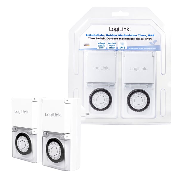 LogiLink ET0006A elektronisk tæller Hvid Daglig timer