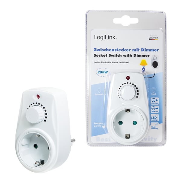 LogiLink PA0151 dimmer Monterbar Vit