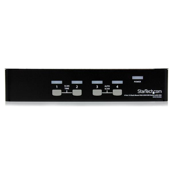 StarTech.com 1U hyllmonterad USB KVM-switch med 4 portar och OSD