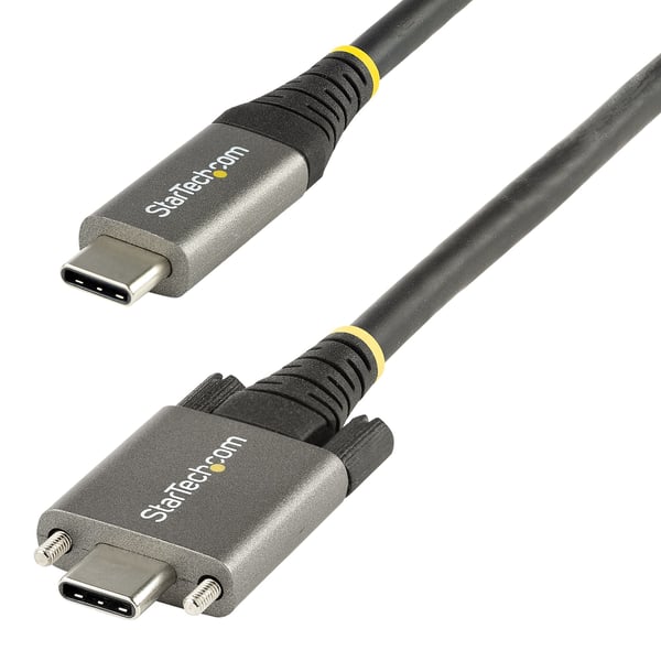 StarTech.com USB31CCSLKV50CM USB-kabel USB 3.2 Gen 2 (3.1 Gen 2) 0,5 m USB C 10 Gbit/sek. 100 W Grå, Sort