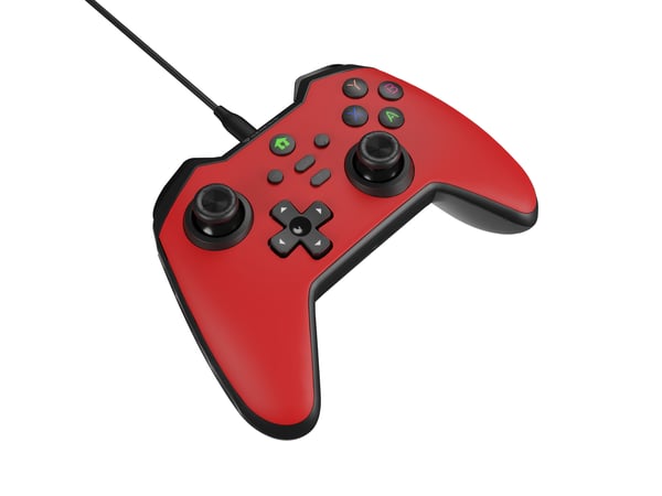 GENESIS Mangan 300 Röd USB Spelplatta Analog / Digital Android, Nintendo Switch, PC