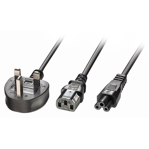 Lindy 30374 el-ledning Sort 2,5 m Strømstik type G C13 coupler + C5 coupler