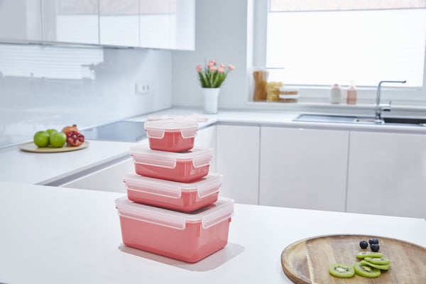 Tefal MasterSeal N10309 Rektangulær Kasse Koral 4 stk