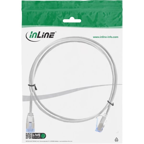 InLine 71914W netværkskabel Hvid 1,5 m Cat6a U/FTP (STP) Rund