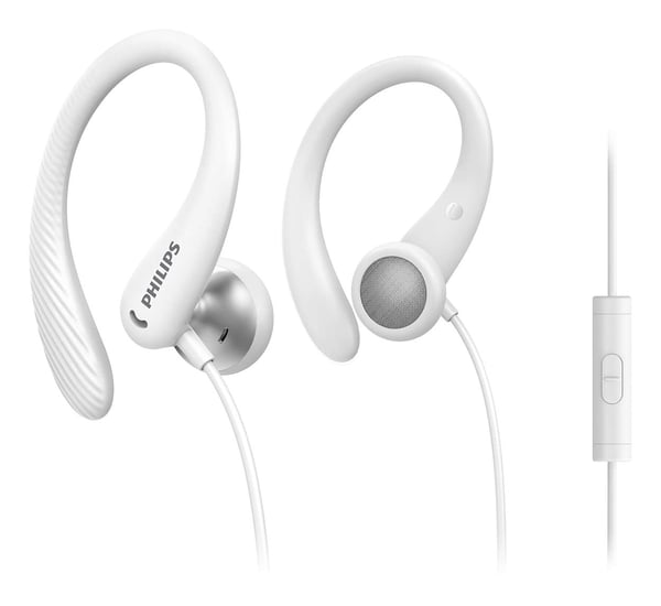 Philips TAA1105WT/00 kuulokkeet ja kuulokemikrofoni Langallinen Ear-hook, In-ear Urheilu Valkoinen