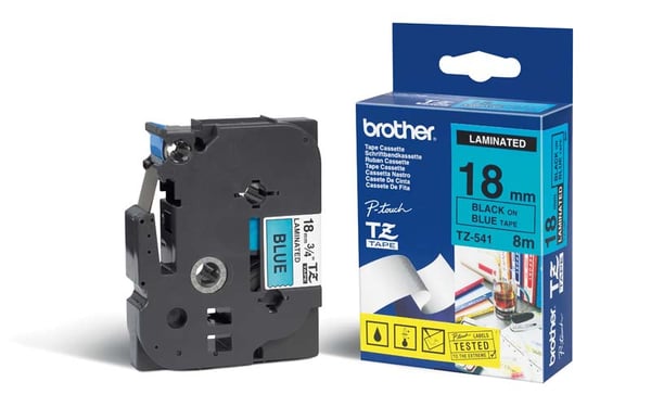 Brother TZ-541 etikett-tejp Svart på blått