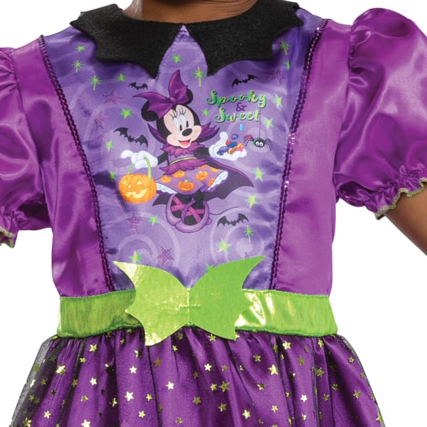 Disguise Spooky Witch Smart kjole Barn Hunstik Halloween