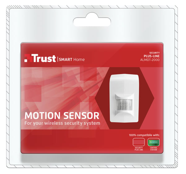 TRUST Trådlös Infraröd-Sensor ALMDT-2000 Trådlös infraröd sensor för att utlösa ett trådlöst larm från larmsystemet när rörelse upptäcks (ALMDT-2000)