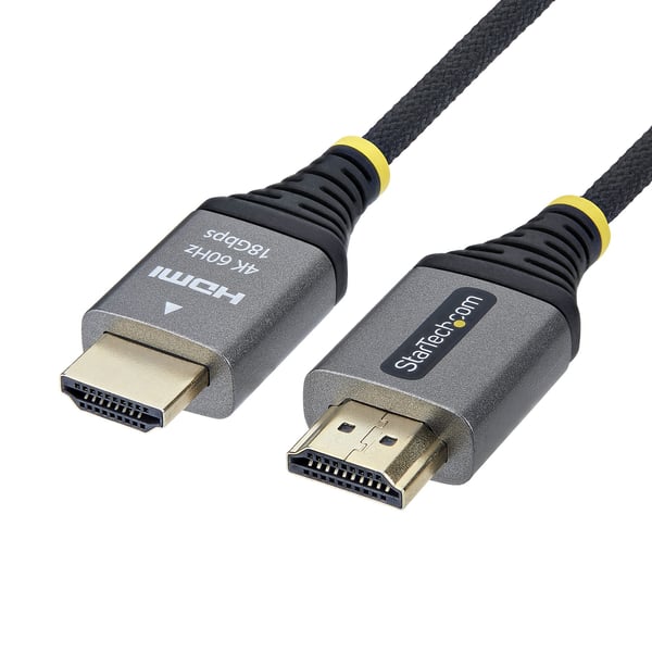 StarTech.com HDMI2-FLEX-4K60-50C HDMI-kabel 0,5 m HDMI Type A (Standard) Sort, Sølv