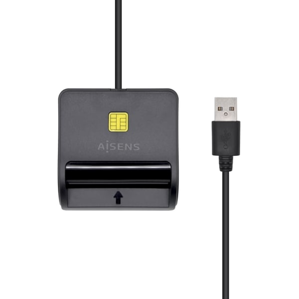 AISENS ASCR-SN02SD-BK läsare för inpasseringskontroll USB-åtkomstkontrolläsare Svart