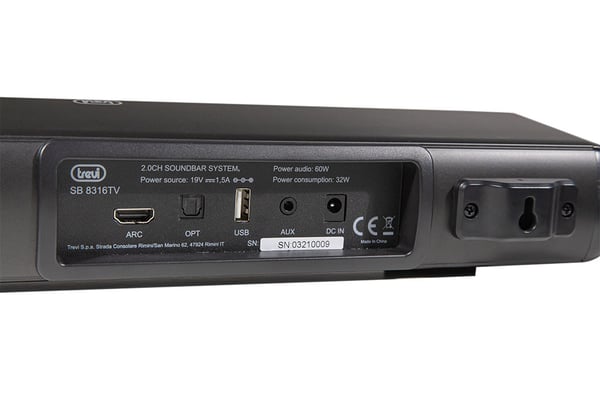 Trevi SB 8312 TV Svart 2.0 kanaler 30 W