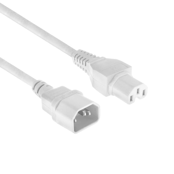 ACT AK5388 strömkablar Vit 1,5 m IEC C14 IEC C15