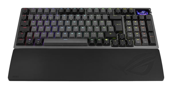ASUS ROG Azoth 96 HE tastatur Spil USB + RF Wireless + Bluetooth QWERTZ Sort